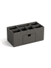 BigsoBox Organizer "Vendela" w kolorze szarym na biurko - 10 x 8,5 x 10 cm