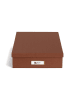 BigsoBox Dokumentenbox "Oskar" in Braun - DIN-A4