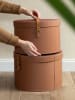 BigsoBox 2-delige set: ronde boxen "Rut" bruin