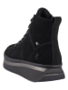 rieker Leder-Sneakers in Schwarz