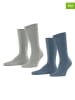 ESPRIT 2er-Set: Socken "Fine Dot" in Blau/ Grau