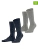 ESPRIT 2er-Set: Socken "Fine Dot" in Dunkelblau/ Grau