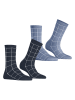 ESPRIT 2-delige set: "Sketched Grid" donkerblauw