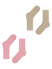 ESPRIT 2-delige set: sokken "Basic Tennis" beige/lichtroze
