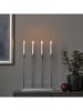 STAR Trading LED-Fensterleuchter "Lottie" in Silber - (B)33 x (H)48 cm
