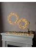 STAR Trading Dekoracyjny wieniec LED "Gold" w kolorze złotym - Ø 28 cm