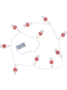 STAR Trading Ledlichtketting "Bonbon" rood/wit - (L)135 cm