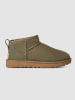 UGG Schaffell-Ankle-Boots "Ultra Mini" in Khaki