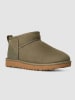 UGG Schaffell-Ankle-Boots "Ultra Mini" in Khaki