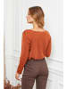 Joséfine Wollpullover "Abi" in Rostrot