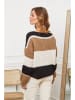 Joséfine Pullover "Calzoni" in Camel/ Beige/ Schwarz
