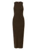 Pieces Gebreide jurk bruin
