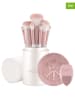Luvia Cosmetics 9tlg. Kosmetikpinsel-Set "Prime Vegan Candy" in Weiß/ Rosa