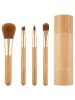 Luvia Cosmetics 5-delige cosmeticapeenseelset "Bamboo" in Natur