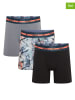 Reebok 3er-Set: Boxershorts "Luther" in Grau/ Türkis/ Schwarz