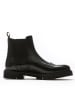 British Passport Leder-Chelsea-Boots in Schwarz