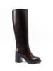British Passport Leder-Stiefel in Braun