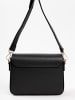 Lia Biassoni Leder-Umhängetasche in Schwarz - (B)22 x (H)16 x (T)7 cm