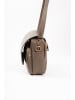 Lia Biassoni Leren schoudertas taupe - (B)23 x (H)20 x (D)9 cm