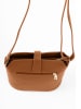 Lia Biassoni Leder-Umhängetasche in Hellbraun - (B)24 x (H)22 x (T)10 cm