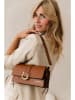 Lia Biassoni Leder-Schultertasche in Hellbraun - (B)27 x (H)14 x (T)6 cm