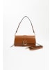 Lia Biassoni Leren schoudertas lichtbruin - (B)27 x (H)14 x (D)6 cm