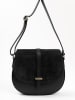 Lia Biassoni Leder-Umhängetasche  in Schwarz - (B)23 x (H)20 x (T)6 cm