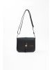 Lia Biassoni Leder-Umhängetasche  in Schwarz - (B)24 x (H)18 x (T)8 cm