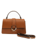 Lia Biassoni Leder-Henkeltasche in Hellbraun - (B)25 x (H)16 x (T)8 cm