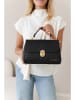 Lia Biassoni Leder-Henkeltasche in Schwarz - (B)27 x (H)19 x (T)13 cm