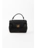 Lia Biassoni Leren handtas zwart - (B)30 x (H)22 x (D)10 cm