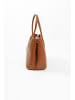 Lia Biassoni Leren handtas lichtbruin - (B)38 x (H)24 x (D)15 cm