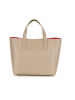 Anna Morellini Leder-Henkeltasche "Battista" in Beige - (B)29 x (H)14 x (T)14 cm