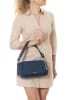 Mia Tomazzi Leren schoudertas "Zambaldi" donkerblauw - (B)31 x (H)17 x (D)10 cm