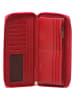 Puccini Skórzany portfel "Murano" w kolorze czerwonym - 20 x 10 x 2 cm