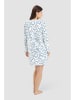 Rösch Nachthemd in Weiß/ Blau