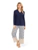 Féraud Pyjama in Dunkelblau/ Beige