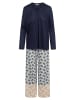 Féraud Pyjama in Dunkelblau/ Beige