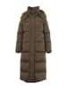 Woolrich Płaszcz puchowy "Kelly" w kolorze ciemnobrązowym