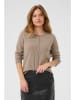 CULTURE Wollen vest taupe