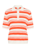 Kaffe Poloshirt crème/oranje
