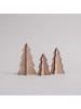 Eulenschnitt 3er Set: Dekofiguren "Tannenbäume" in Hellbraun