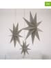 Eulenschnitt 3er-Set: Weihnachtssterne in Grau