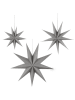 Eulenschnitt 3er-Set: Weihnachtssterne in Grau