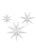 Eulenschnitt 3er-Set: Weihnachtssterne in Weiß