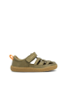 Groundies Skórzane buty "Lou" w kolorze khaki do chodzenia na boso