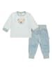 Steiff 2tlg. Outfit in Creme/ Hellblau