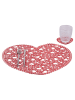 Villa d´Este 4-delige set: placemats & onderzetters rood