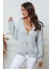So Cachemire Cardigan "Believe" in Grau