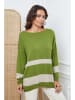 So Cachemire Pullover "Ellev" in Grün/ Beige